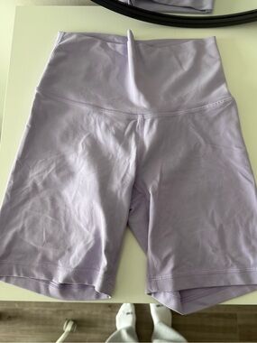 Aritzia Lavender High-Waist Bike Shorts 7 inch